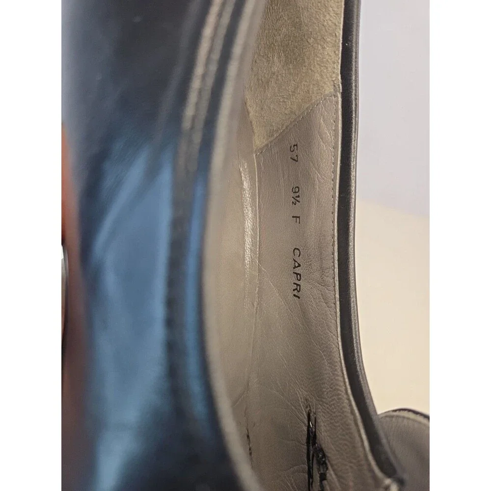 Church's Capri Mens Black Leather Horsebit Loafers 9.5 F Handmade in Italy EUC